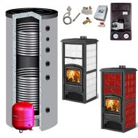 LaNordica Kaminofen wasserführend Loriet S DSA 15kW 2 Farben + Pufferspeicher